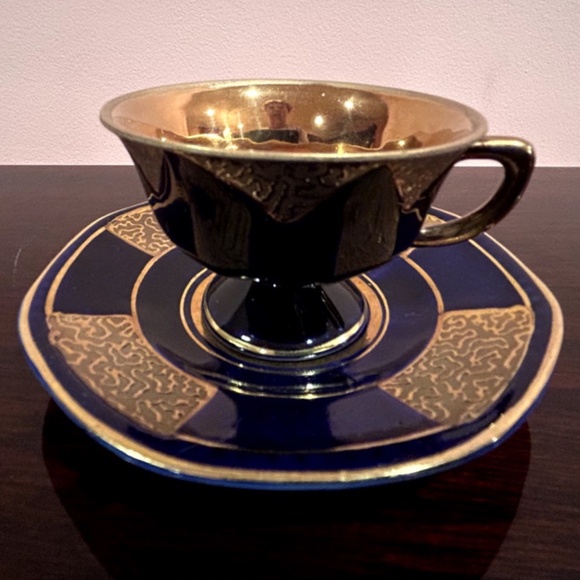Ilmenau Other - Ilmenau German Echt Kobalt Miniature Porcelain Collectable Cup and Saucer